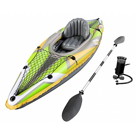 AQUACRUZ 1-Person Inflatable Kayak Set