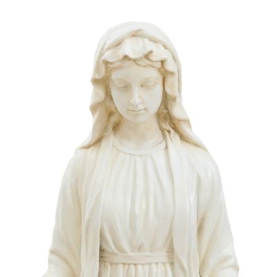 LuxenHome 30.5 in. White MGO Virgin Mary Garden Statue, WH004-W