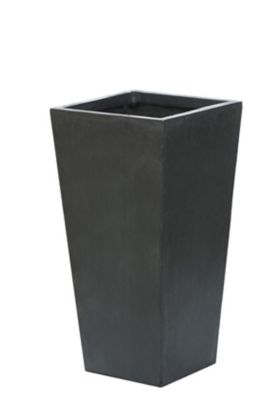 Image showing 6 th LuxenHome Gray MGO 18.5 in. Tall Tapered Square Planter, WH031
