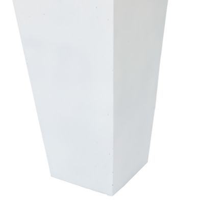 Image showing  56.9 qt. MGO Tapered Square Planter, 24.2 in. H, White