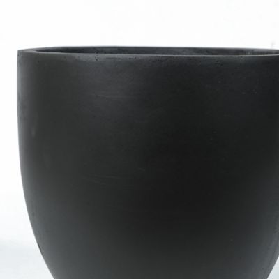 Image showing  132 oz. MGO Essentia Round Planter, 9.2 in., Black