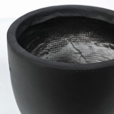 Image showing  132 oz. MGO Essentia Round Planter, 9.2 in., Black