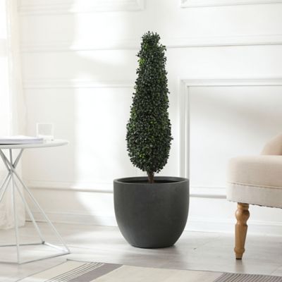 Image showing  332 oz. MGO Essentia Round Outdoor Planter, 12.2 in., Gray
