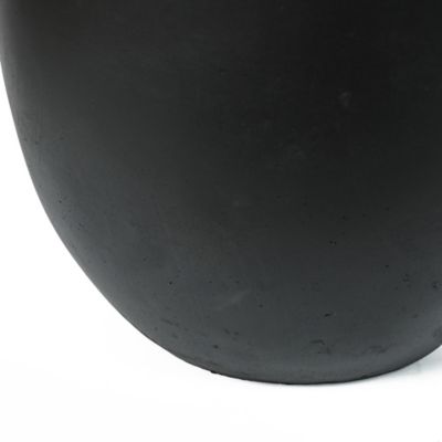 Image showing  332 oz. MGO Essentia Round Outdoor Planter, 12.2 in., Black
