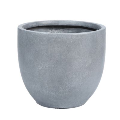 Image showing  332 oz. MGO Essentia Round Outdoor Planter, 12.2 in., Light Gray