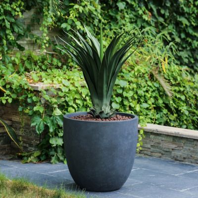Image showing  803 oz. MGO Essentia Round Outdoor Planter, 17.2 in., Gray