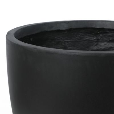 Image showing  803 oz. MGO Essentia Round Outdoor Planter, 17.2 in., Black