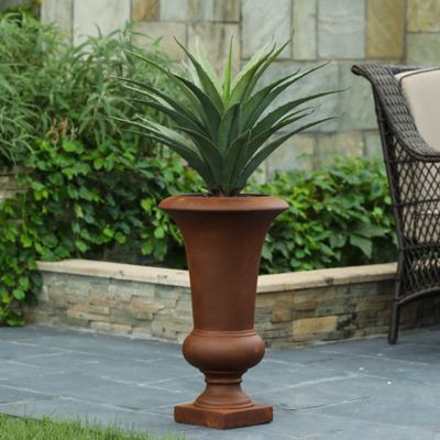 Image showing  MGO Slim Urn Planter, Rustic Brown, 22.8 in.