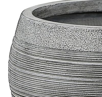 Image showing  MGO Pottery-Style Round Planter, Gray, 11.75 in.