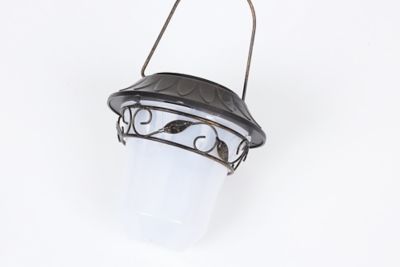 Image showing  2 Pack Leaf Solar Plastic Lanterns with Metal Shepherd Hooks, WH098