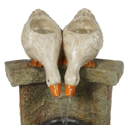 Image showing  Resin Ducks Outdoor Fountain with LED Light, WHF1290
