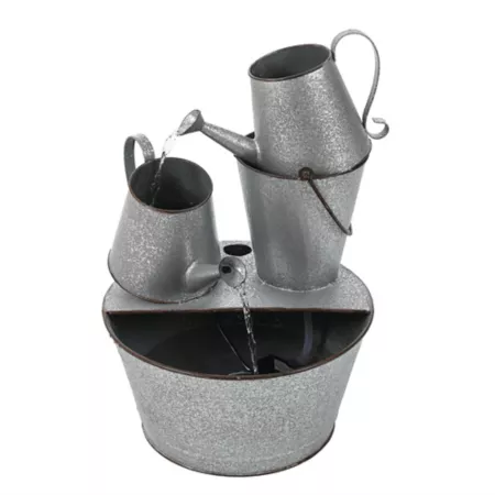 LuxenHome Farmhouse Rustic Metal Outdoor Fountain with Pitcher WHF1432 Fountains