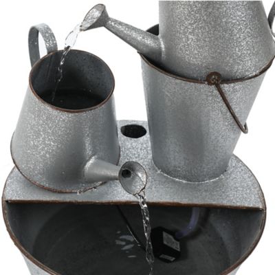 Image showing  Farmhouse Rustic Metal Pitcher Outdoor Fountain, WHF1432