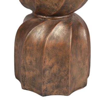 Image showing  Modern MGO Indoor Outdoor Weathered Copper Garden Stool and Table, WHOF1280