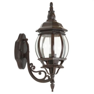 LuxenHome Aged Copper Finish Metal Outdoor Wall Sconce Light, WHOL1337
