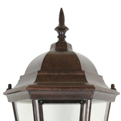 Image showing  20.47 in. Electric Outdoor Metal Wall Sconce Light, Aged Copper