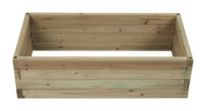 LuxenHome 2.6 cu. ft. Natural Wood Raised Garden Bed, 2.7 ft. x 1.3 ft.