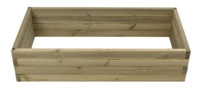 LuxenHome Natural Wood 3.3 ft. x 1.6 ft. Raised Garden Bed, WHPL1208
