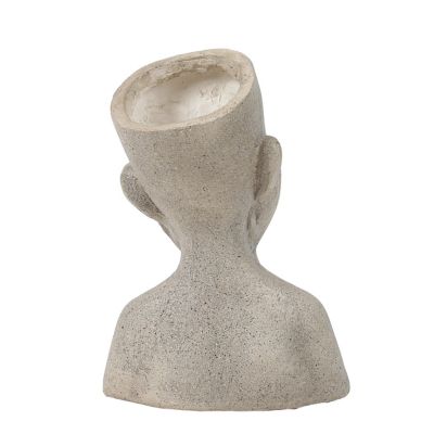 Image showing  255 oz. MGO Speckled Happy Bust Head Planter, Off-White