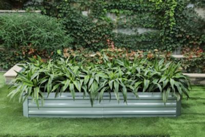 Image showing  18.1 cu. ft. Galvanized Metal Rectangular Raised Garden Bed, 6 ft.