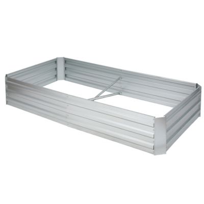 Image showing  18.1 cu. ft. Galvanized Metal Rectangular Raised Garden Bed, 6 ft.