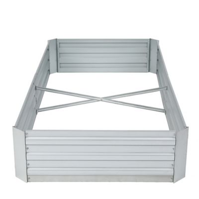Image showing  18.1 cu. ft. Galvanized Metal Rectangular Raised Garden Bed, 6 ft.