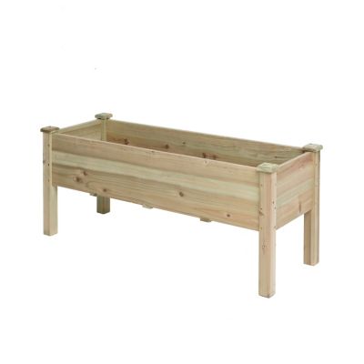 LuxenHome 20.1 in. Unfinished Fir Wood Raised Garden Bed Planter, WHPL1529