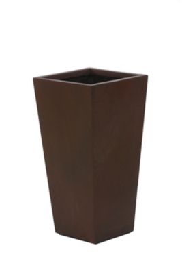 Image showing  23 qt. MGO Tapered Square Planter, 18.5 in. H, Rustic Brown