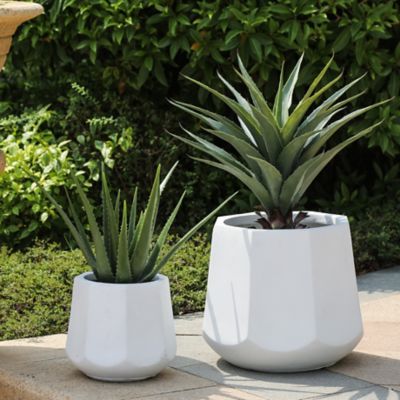 Image showing  Assorted MGO Octagonal Planters, White, 2-Pack