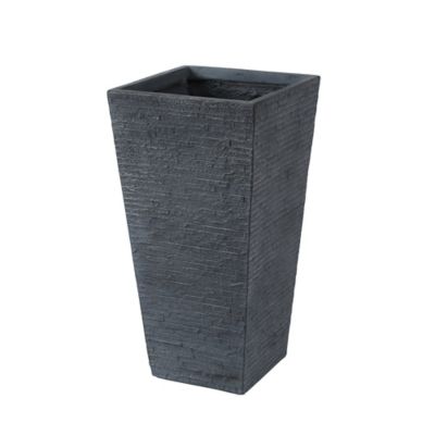 Image showing  46.3 qt. Assorted MGO Tall Tapered Square Planters, Gray, 2-Pack