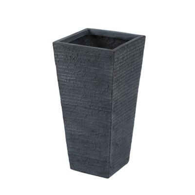 Image showing  46.3 qt. Assorted MGO Tall Tapered Square Planters, Gray, 2-Pack