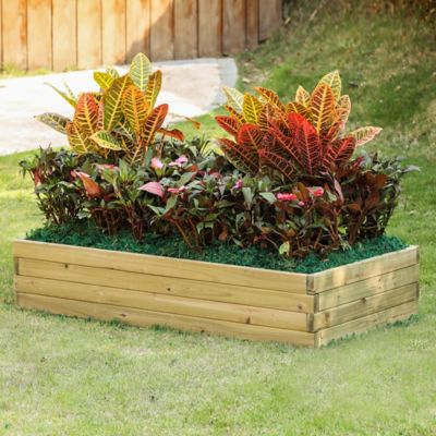 Image showing  6.5 cu. ft. Natural Wood Raised Garden Bed, 3.8 ft. x 2 ft.