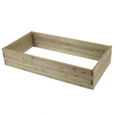 Image showing  6.5 cu. ft. Natural Wood Raised Garden Bed, 3.8 ft. x 2 ft.