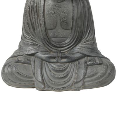 Image showing  Gray MGO Meditating Buddha Garden Statue, WHST1031