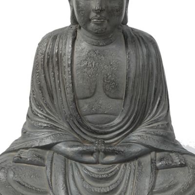 Image showing  Gray MGO Meditating Buddha Garden Statue, WHST1031