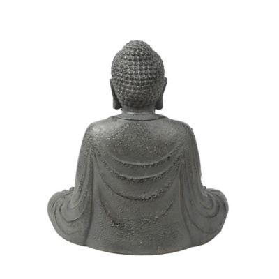 Image showing  Gray MGO Meditating Buddha Garden Statue, WHST1031