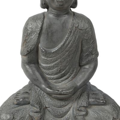 Image showing  MGO Meditating Buddha Garden Statue, 21.7 in., Gray, WHST1032