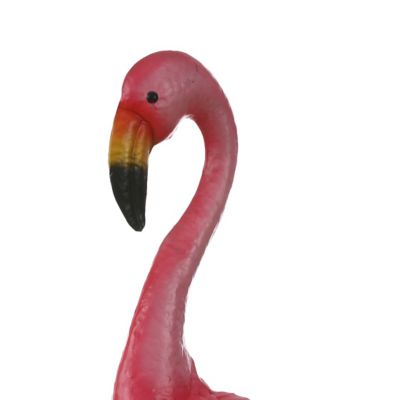 Image showing  Pink Flamingo Outdoor Metal Garden Statue, 34 in.