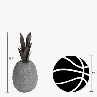 Image showing  Gray MGO Pineapple Outdoor Statue, WHST259
