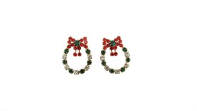 Buddy G's Christmas Wreath Pierced Earrings