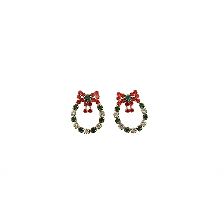 Buddy G's Christmas Wreath Pierced Earrings