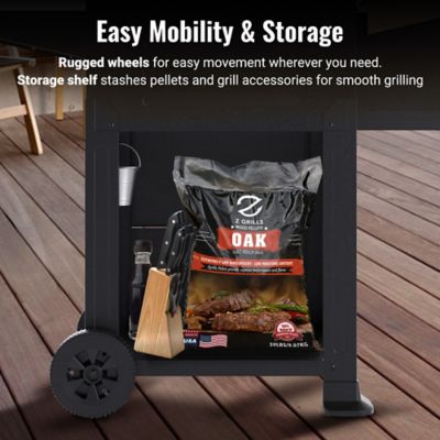 Image showing  572 sq. in. 8-in-1 Flame Expert Wood Pellet Grill and Smoker with Auto Temperature Control, Bronze