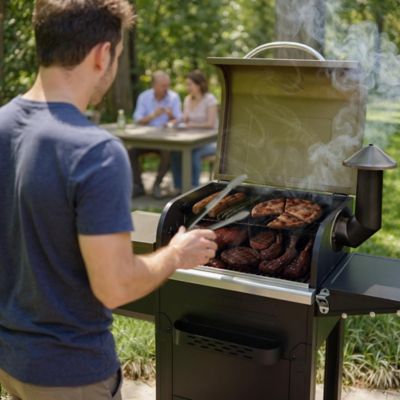 Image showing 8 th Z GRILLS 572 sq. in. 8-in-1 Flame Expert Wood Pellet Grill and Smoker with Auto Temperature Control, Bronze