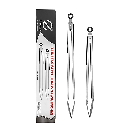 Stainless Steel Kitchen Tongs Set of 2 - Z Grills