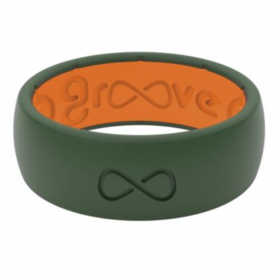 Groove Life Ring, Solid Moss Green Orange, R1-010-07