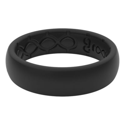 Groove Life Ring, Solid Black Thin
