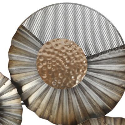 Image showing  Distressed Metal Modern Flower Wall Decor, 46 in.