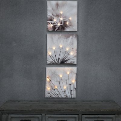 Image showing  Dandelion Lighted Canvas Prints, 3 pc.