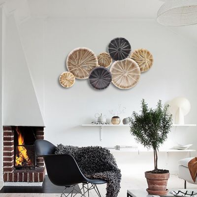 Image showing  Multicolor Sand Dollar Metal Wall Decor, 47.5 in. x 27.5 in.