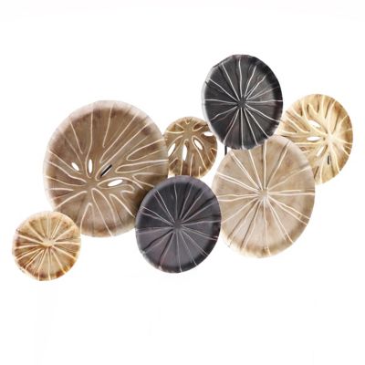 Image showing  Multicolor Sand Dollar Metal Wall Decor, 47.5 in. x 27.5 in.